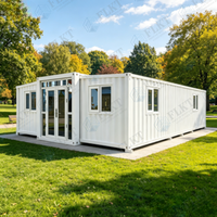 Maison conteneur extensible de luxe FLKT à installation rapide, 40 pieds, 3 chambres, grand espace, préfabriquée, modulaire, petite maison, villa