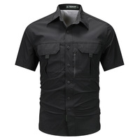 Chemise décontractée à manches courtes et à séchage rapide pour hommes Chemise formelle élastique extensible pour la randonnée, l'escalade et la chasse Chemises tactiques