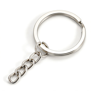 <b>Key</b> <b>Ring</b> With 4-Link Chain Iron Keychain For DIY Jewelry Accessories Unisex Gift For Couples Colleagues Friends - Product Image 1