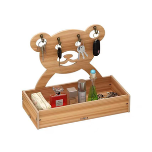 2021 New custom black walnut fashion wood key ornament Office Decoration gift storage rack