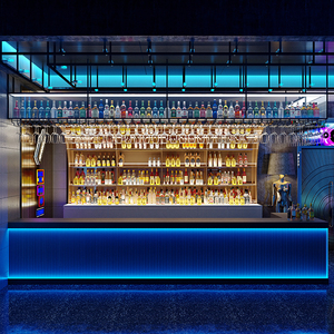 Phong cách công nghiệp cà phê quầy <span class=keywords><strong>bar</strong></span>, bàn tiếp tân với ánh sáng LED - Product Image 4