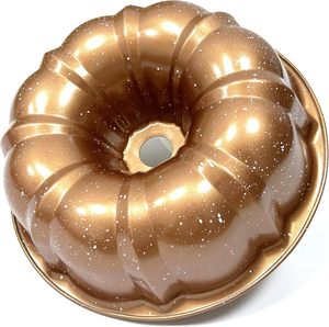 Moule à gâteau cannelé antiadhésif Tube en acier au carbone robuste moule de cuisson or - Product Image 1