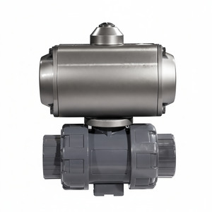 วาล์วบอลแบบมีหน้าแปลน PVC ทนสารเคมีชนิดกรด COVNA รุ่น 90-Day Window พร้อมตัวกระตุ้นลมแบบนิวเมติก ลูกบอลทองเหลือง ซีล PTFE รองรับ OEM - Product Image 4