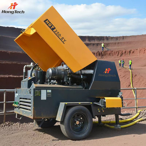 Driven 250CFM 8bar Heavy Duty <b>Towable</b> Mobile for Jack Hammer Rock Drilling Sand Blowing Engine Power Power - Product Image 1