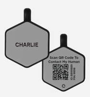 Benutzer definierte gravierte QR-Code Silikon Haustier ID Tags für Hund oder Katze