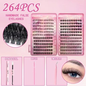 En gros, bouquets de <span class=keywords><strong>cils</strong></span> individuels DIY, <span class=keywords><strong>Cils</strong></span> en bouquet, Pestanas Postizas, <span class=keywords><strong>Cils</strong></span> en Bouquet, Courbure D, effet pointu, Vegan, pour application autonome - Product Image 5