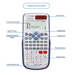 เครื่องคิดเลขวิทยาศาสตร์อิเล็กทรอนิกส์10 + <span class=keywords><strong>2</strong></span>หลัก <span class=keywords><strong>FX</strong></span>-<span class=keywords><strong>991ES</strong></span> บวกเครื่องเขียนสำหรับนักเรียนที่ทำจากพลาสติกทนทาน - Product Image 6