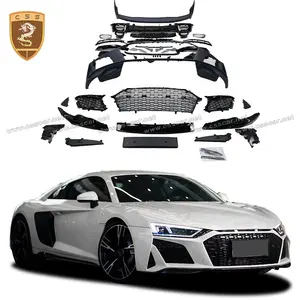 Old To New Style Frp Material Front Bumper Lip Grille Spoiler Body Kit For Audi R8 Bodykit