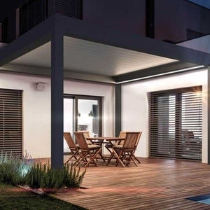 Expédition bon marché Volets personnalisés Couverture de patio en aluminium Design moderne Persienne Toit Pergola motorisée - Product Image 6