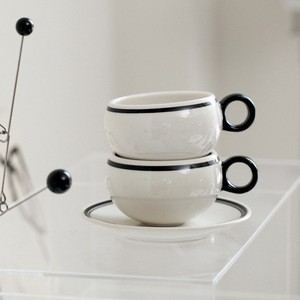 Tasse à café <span class=keywords><strong>réutilisable</strong></span> en céramique personnalisée tasse à cappuccino espresso latte ensemble de soucoupe en porcelaine tasse à café comestible vintage pour café thé utilisation - Product Image 6