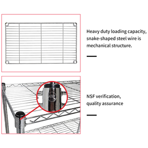 3 Tier Chrome נייד אחסון עגלת מתכת מזווה מדפי קרוואן מדפי עם גלגלים - Product Image 4
