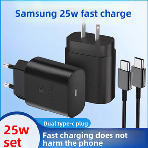 <span class=keywords><strong>Chargeur</strong></span> double port Type-C 25W PD à charge <span class=keywords><strong>rapide</strong></span> pour S22/S21 <span class=keywords><strong>FE</strong></span>/<span class=keywords><strong>S20</strong></span>/Fold 2/3 et Note 20 <span class=keywords><strong>Ultra</strong></span>, spécifications UE, fabriqué en Chine - Product Image 3