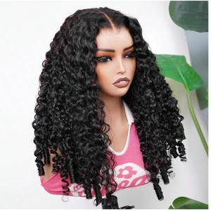 Pelucas Largas Rizadas con Frente de Encaje, Cabello Humano Virgen Birmano, Encaje Transparente, Sin Pegamento, Venta al por Mayor, Naturales HD Completas <span class=keywords><strong>para</strong></span> Mujeres - Product Image 1