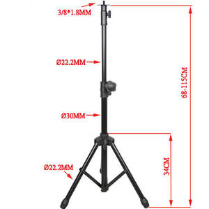 Trépied stable BK-1 avec réglage flexible de la hauteur, support métallique pour mégaphone et téléphone portable - Product Image 2