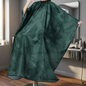 Cape de salon verte de qualité supérieure en plusieurs couleurs vives et neutres - Product Image 3