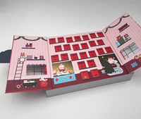 Boîte à surprises en forme de maison personnalisée avec petits tiroirs pour Noël, bonbons, cosmétiques, cadeaux, qualité supérieure, vente en gros