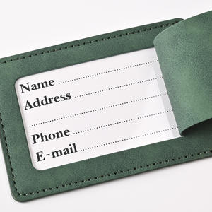 Nouvelle étiquette de bagage de carte d'embarquement d'<span class=keywords><strong>avion</strong></span> multicolore de luxe étiquette de valise en cuir PU créative avec étiquette nominative personnalisée - Product Image 3