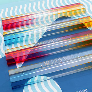 Nuevo Juego de 4 Piezas de Lujo: Regla de Mahjong Plegable de Acrílico Transparente con Degradado de Color y Empujadores Magnéticos Portátiles para <span class=keywords><strong>Casino</strong></span> - Product Image 6