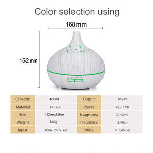 Diffuseur d'arômes YX-158, grain de bois blanc, humidificateur électrique 0,5 L avec fonction de minuterie pour usage domestique - Product Image 3