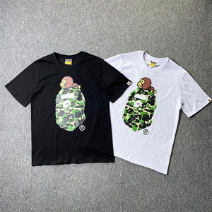 Cross-border Japan Camouflage Cartoon Monkey Print Short-sleeve Summer Pure Cotton 220 Grams Smart Casual Breathable - Product Image 6