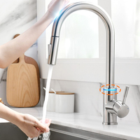Robinet de cuisine intelligent à capteur tactile 1067 Luxury Gourmet avec LED, 3 modes d'économie d'eau, mélangeur eau chaude et froide