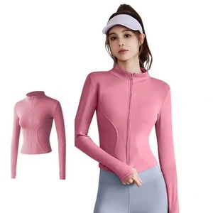Hauts de yoga respirants et à séchage rapide pour femmes, veste à manches longues, vêtements de sport ajustés avec fermeture éclair pour la course et le yoga - Product Image 6
