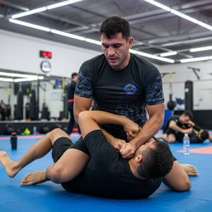 เสื้อใส่ได้ทั้งชายและหญิงแขนสั้น Jitsu Jitsu rash GUARD เสื้อเชิ้ตรัดรูปแห้งเร็วเสื้อผ้าใส่ไปยิมพิมพ์ซับลิเมชัน BJJ MMA สำหรับผู้ชาย - Product Image 3