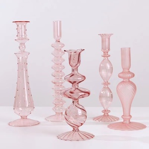 Nuovo stile di cristallo borosilicato di cristallo portacandele Design creativo candelabro per la decorazione di nozze - Product Image 3