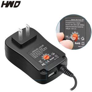 조정 가능한 <span class=keywords><strong>3</strong></span>-12V DC 전원 어댑터 2A 출력 전류 (9V 5V 12V 멀티 전원 공급 장치) 24W PC 재질로 제작 - Product Image 2