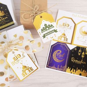 48Pcs Eid Mubarak Paper Label Gift Tag Ramadan Islam Muslim Festival <b>Party</b> Decoration Gift Bag <b>Boxes</b> Hang Decor Eid Al Adha - Product Image 5