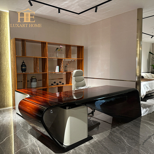 Luxury Modern Executive Office Furniture Table <strong>Desks</strong> For Office Home Work Wood Veneer <strong>Desk</strong> With Office Chair - Product Image 3