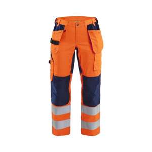 BLAKLADER - 716318115389C44 Pantalón Mujer Hi-Vis con elástico Naranja/Azul marino-EAN 7330509882863 ROPA DE TRABAJO DE LA HI-VIS - Product Image 2