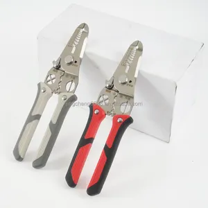 Factory Function Multi Wire Hand Plier 0.8-3.2mm Network Cable Crimping Tool Wire Strippers With Non-slip PP Handle