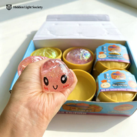 Jouets anti-stress moelleux de 8,5 cm, jouets promotionnels, jouet anti-stress moelleux en forme de boulette fourrée à la maltose avec cuiseur vapeur