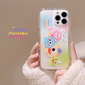 เคสโทรศัพท์มือถือแบบใสสำหรับ <span class=keywords><strong>iPhone</strong></span> 15 14 13 12 11 Pro Max เคสซิลิโคนนิ่มลายจระเข้น่ารักเขย่ารูปเป็ดกระต่าย - Product Image 3