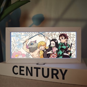 Lámpara de Mesa RGB de Anime con Control Remoto, Luz Cálida, Marco Tallado en 3D, Decoración Nocturna para Regalo de Año Nuevo - Product Image 1