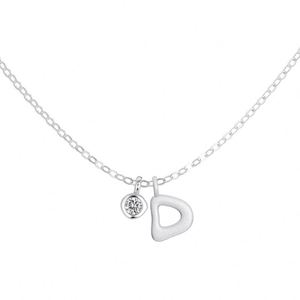 Collar con Colgante de Letra D del Alfabeto, Marca Dylam Charm, para Mujer, como Regalo de Cumpleaños, Antideslustre, con Circonita 5A - Product Image 1