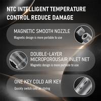 Sèche-cheveux silencieux 110000 tr/min BLDC séchage rapide NTC température intelligente soin hydratant 468g léger buse magnétique sèche-cheveux de voyage