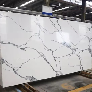 Panneaux de revêtement mural en pierre artificielle très vendus, pierres artificielles pour façades, comptoirs de <span class=keywords><strong>cuisine</strong></span> blancs Calacatta - Product Image 2