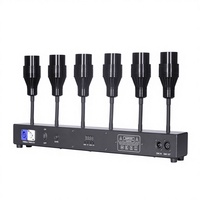Projecteur de scène 6x10W blanc chaud avec zoom, effets Wash et Focus, contrôle DMX pour la maison, les clubs, les bars - Idéal pour l'éclairage de scène DJ, discothèque et fêtes