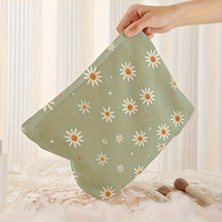 Tas Makeup Korduroi Resleting Portabel Kapasitas Besar Motif Kartun Bunga Warna-warni Kustom Baru, Kantong Penyimpanan Kosmetik BSCI