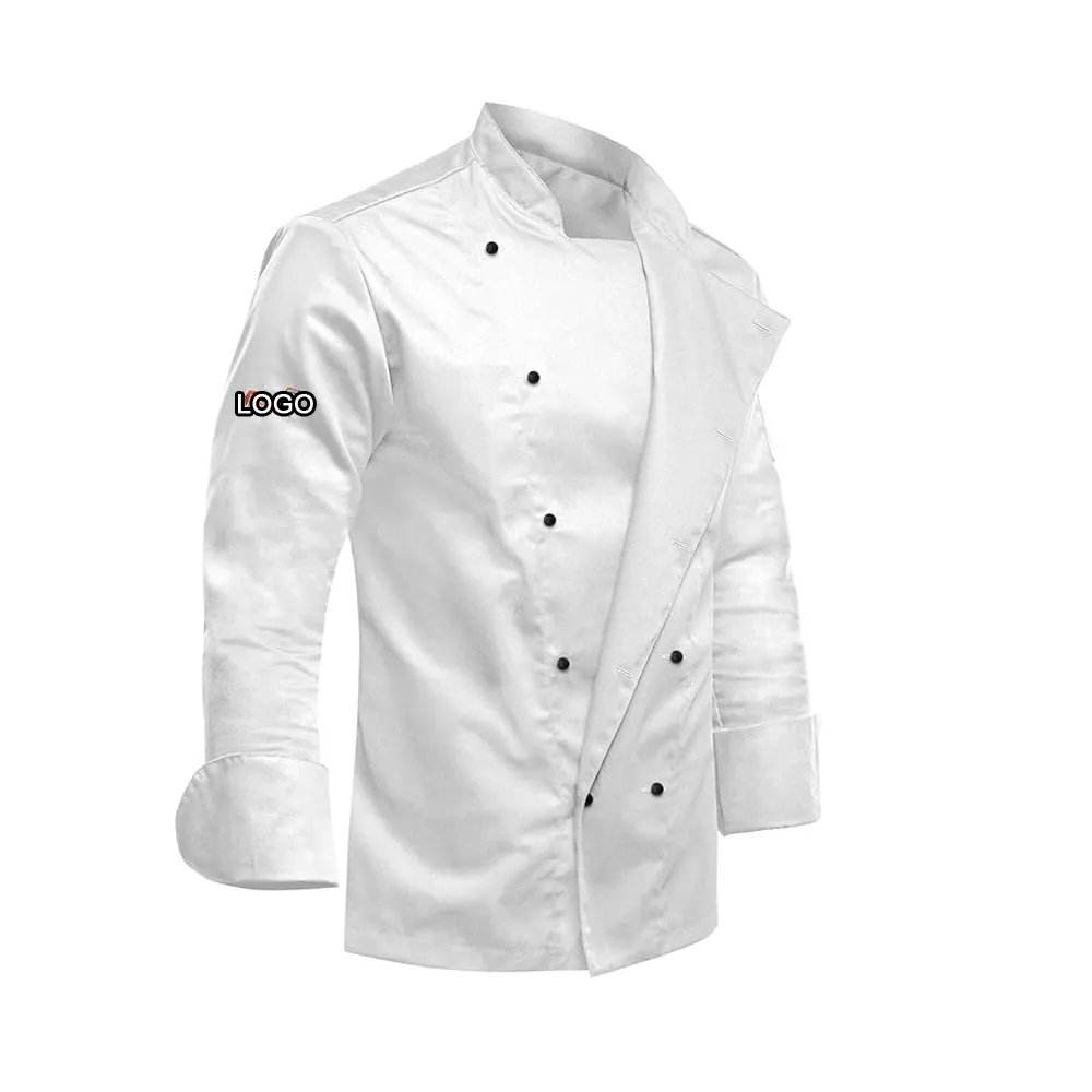 Venta directa de fábrica, uniforme de Chef único de Hotel de restaurante profesional, chaquetas de abrigo de Chef