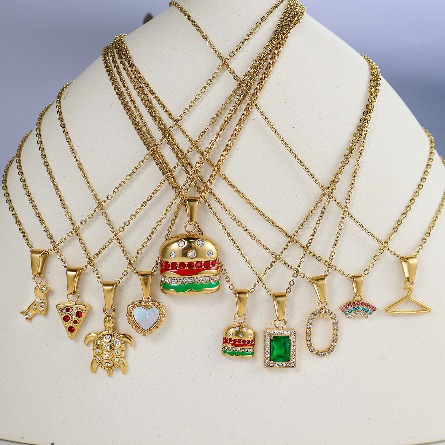 Olivia Women's Stainless Steel Pendant Charms Necklace Hot Selling