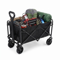 Chariot de courses pliable léger en plastique pour l'extérieur, chariot de camping pliable avec poignée flexible