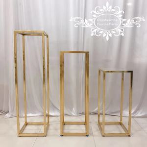 Soportes para Flores de Acero Inoxidable, Tubos de Color Dorado, para Bodas y <span class=keywords><strong>Fiestas</strong></span>, Venta al por Mayor - Product Image 6
