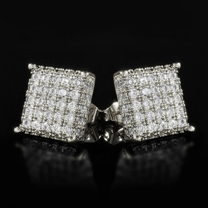 Orecchini a Perno Quadrati Semplici per Donne, Accessori per Orecchie alla Moda per Uso Quotidiano - Product Image 4