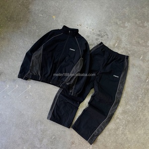 Conjunto de Chaqueta y Pantalones Cortavientos Personalizados con Cremallera Reflectante 3M, Chaqueta de Nailon y Pantalones de Nailon con Malla de Tela - Product Image 1