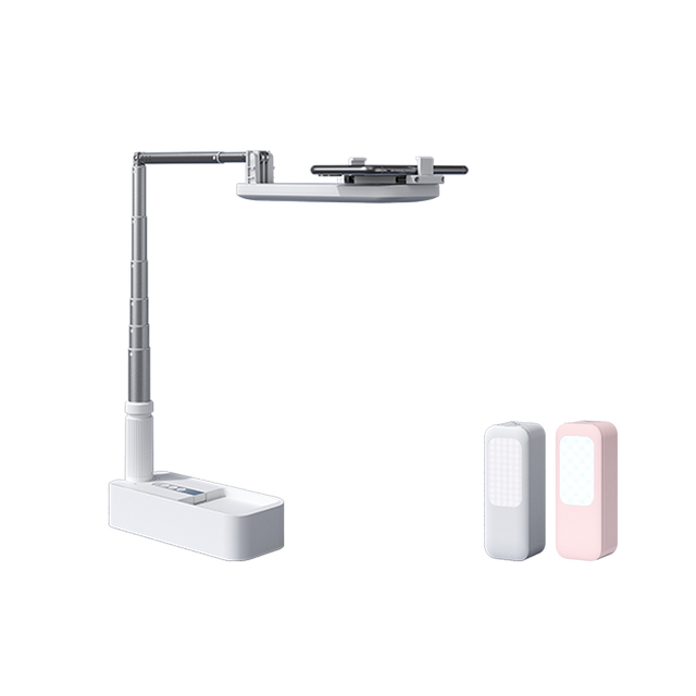 Professional Audio Video Lighting Vlogging Kit with Phone Selfie Light Flexible Floor Stand Fill Light for Video Content Creator