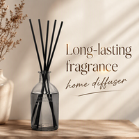 Diffuseur de parfum en verre minimaliste 220 ml avec bâtonnets en rotin noir, parfum personnalisé, décoration d'intérieur, cadeau, OEM et ODM disponibles