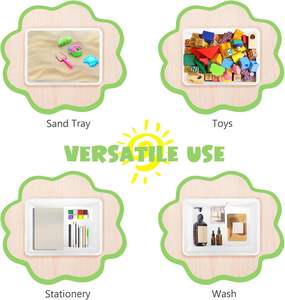 Tempat Sampah Kelas, 6 Buah Tempat Sampah Kertas Putih untuk Kelas dengan Label Berwarna, Tempat Penyimpanan Plastik Tebal untuk Sekolah - Product Image 2